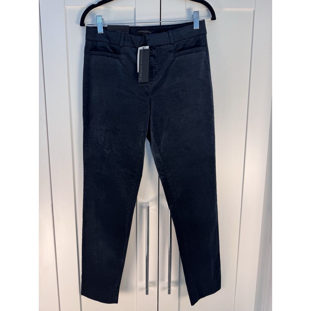 NWT Banana Republic Mid Rise Bi Stretch Velvet Sloan Dress Pants Sz 2 Preppy